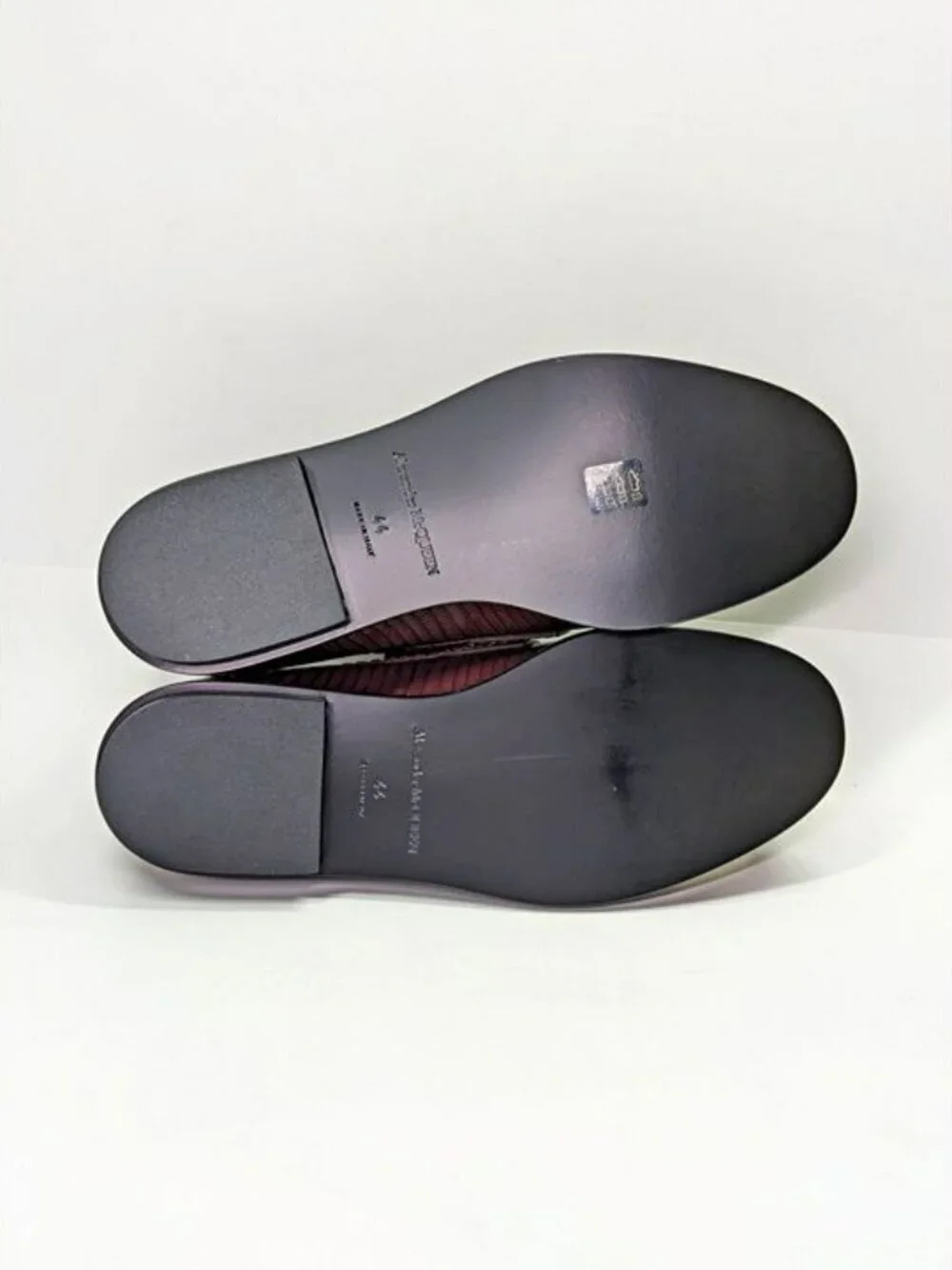 Alexander McQueen Men's Croc Embossed Apron Toe Loafers Size 44 (MSRP $990)